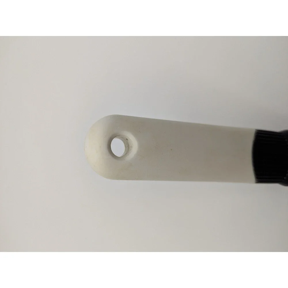 Vintage EKCO Serving Spoon Stainless Steel White‎ Black Plastic Handle Utility